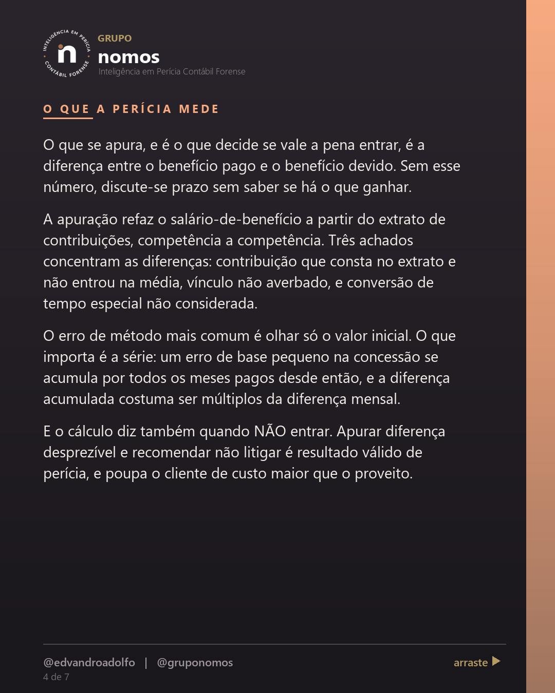 Cartão 4 de 8 do carrossel: Depois que o INSS concede, não dá mais para revisar o benefício.