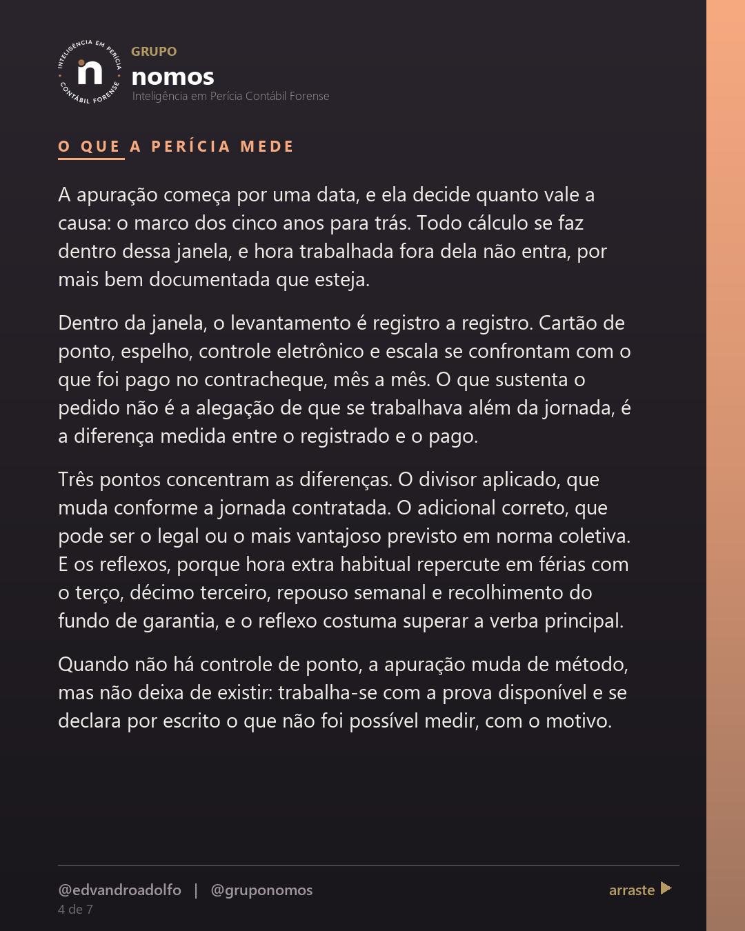 Cartão 4 de 7 do carrossel: Hora extra prescreve em cinco anos, então perdi tudo o que é mais antigo.